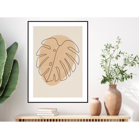 Poster Story, Plakat, Obraz - Abstrakcyjna Monstera, wymiary 21 x 30 cm