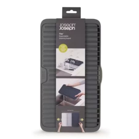 Rozsuwany ociekacz na naczynia szary Tier, 3.2 x 19.9 x 36.2 cm, Joseph Joseph