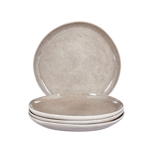 Zestaw 4 dużych talerzy COSTMARY Kamionka Szary
