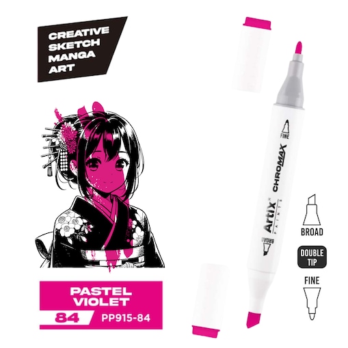 dwustronny marker kreatywny artix pp915-84 pastel violet