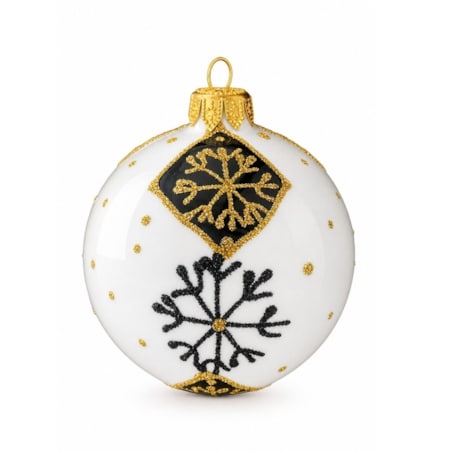 Bombka szklana 4 szt. Ø 100 mm SNOWFLAKE