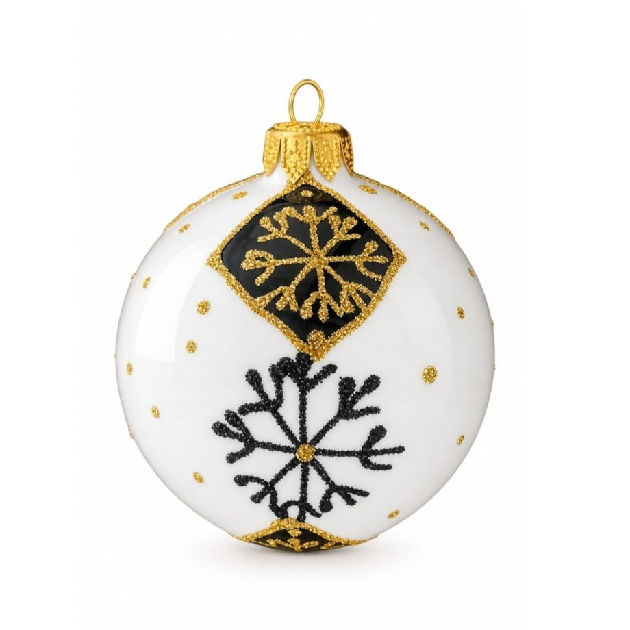 Bombka szklana 4 szt. Ø 100 mm SNOWFLAKE