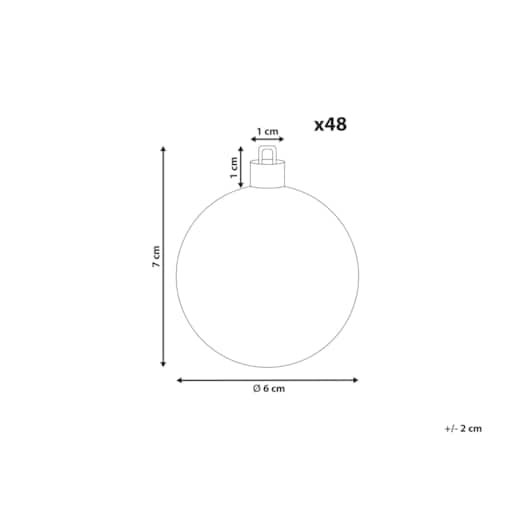 Zestaw 48 bombek KOLIMA Złoty