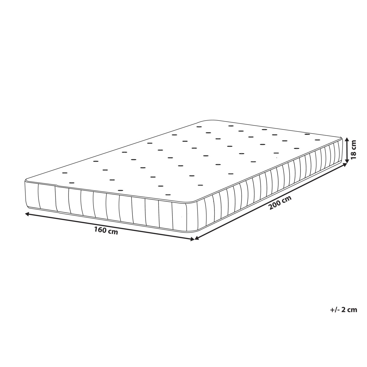 Materac kieszeniowy DUO Średnio twardy / Twardy 160 x 200 cm