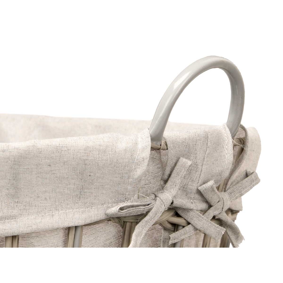 Pleciony kosz na pranie z uchwytami, 43 x 56 x 40 cm