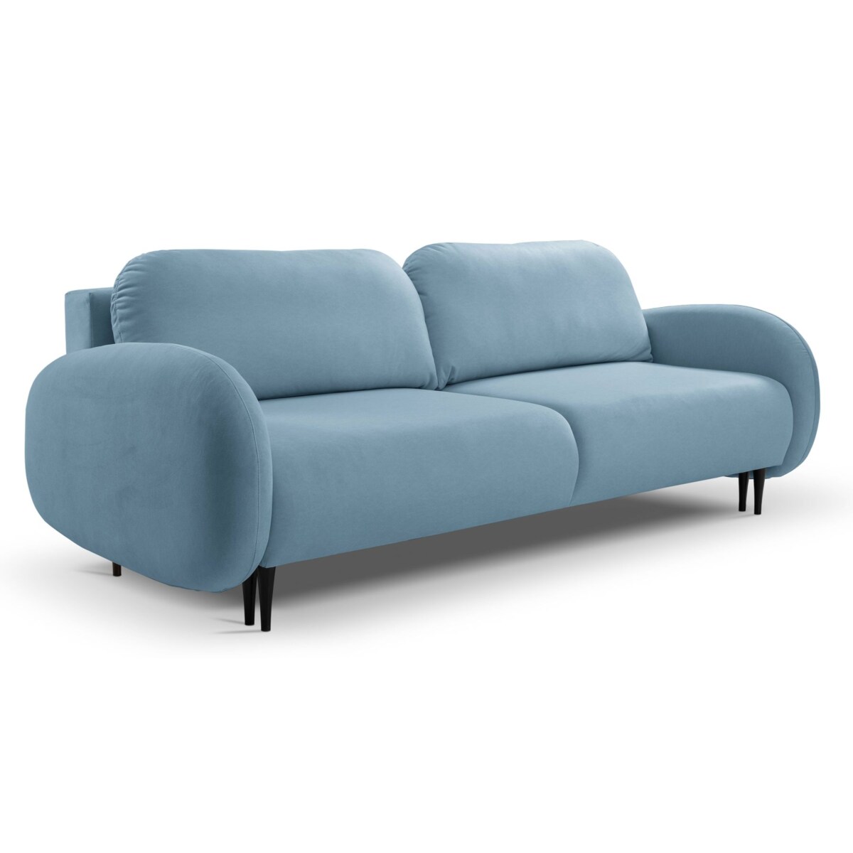 Nowoczesna sofa z funkcją spania SOFTI - Niebieska