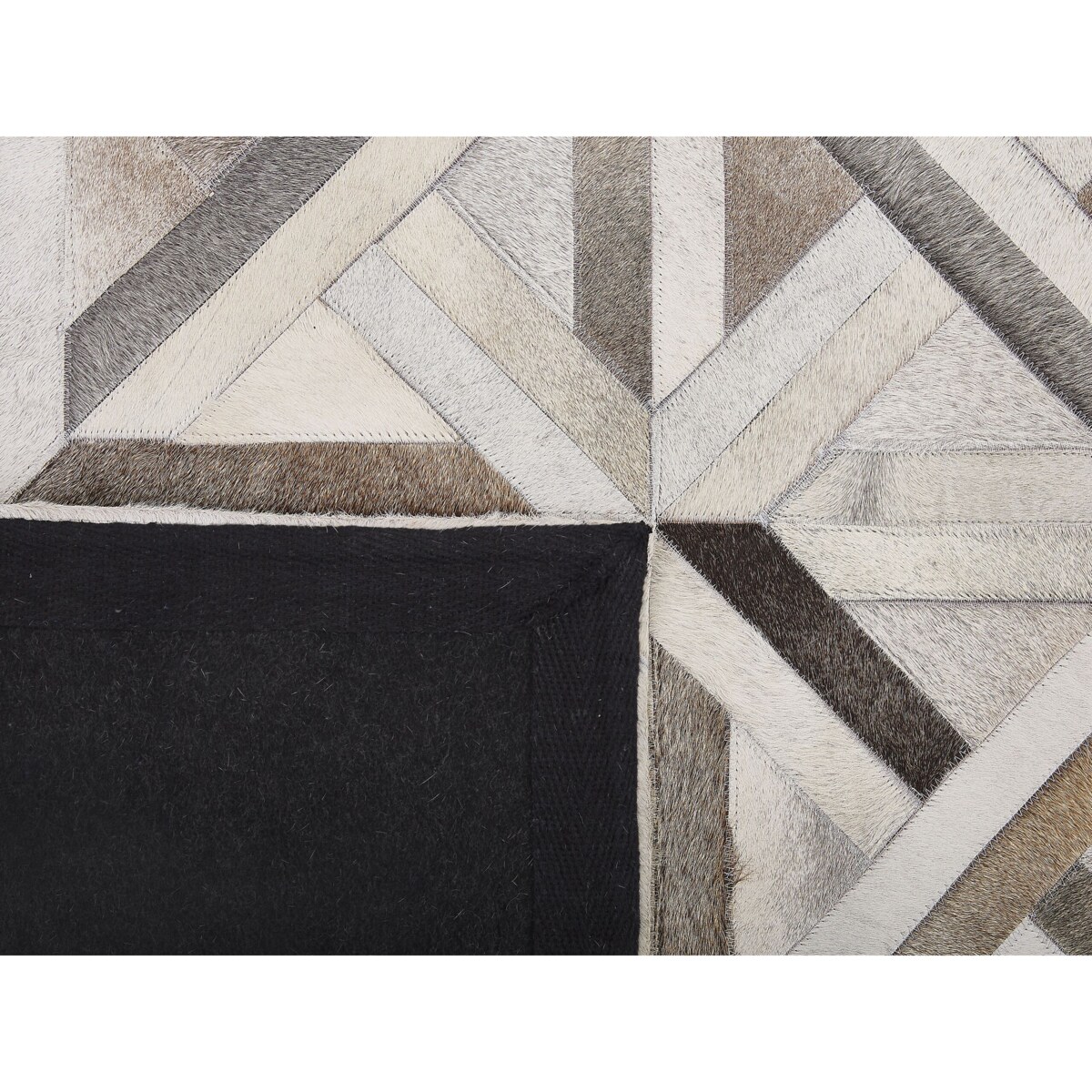 Dywan patchworkowy skórzany 140 x 200 cm brązowo-beżowy TAYTAN