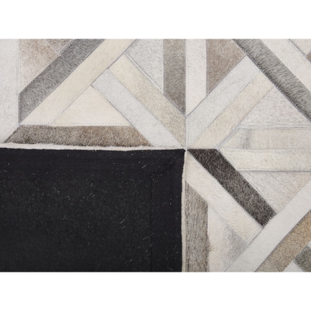 Dywan patchworkowy skórzany 140 x 200 cm brązowo-beżowy TAYTAN