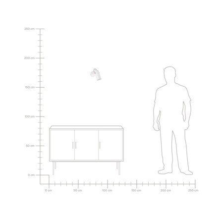 Lampa spot metalowa biała TYRIA