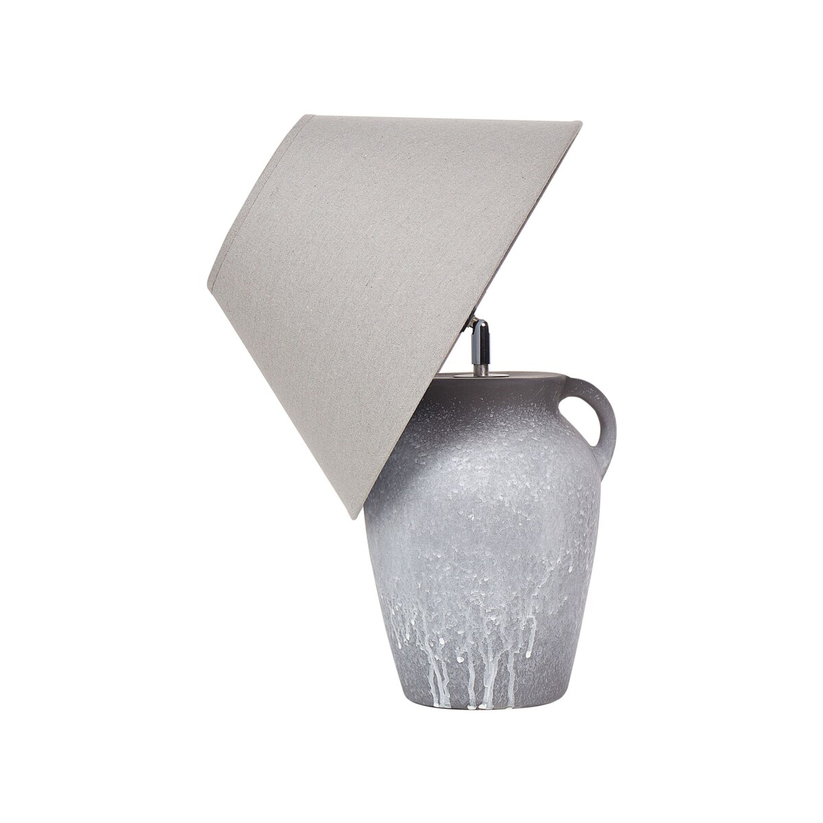 Lampa stołowa ceramiczna szara AGEFET