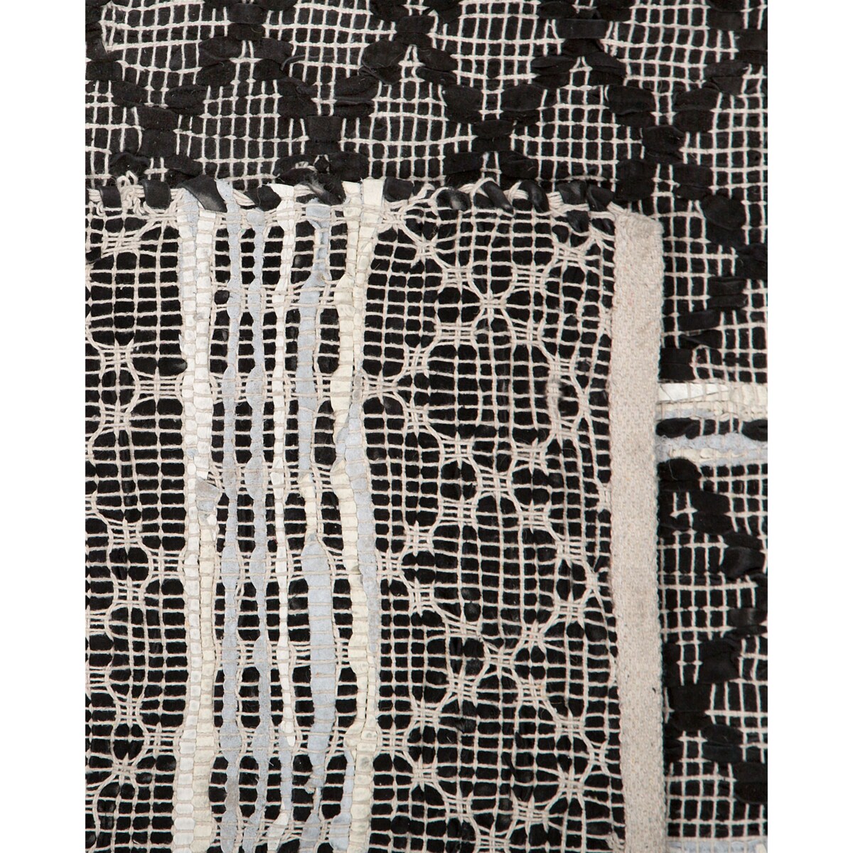 Dywan FEHIMLI 80 x 150 cm Skóra naturalna Czarny