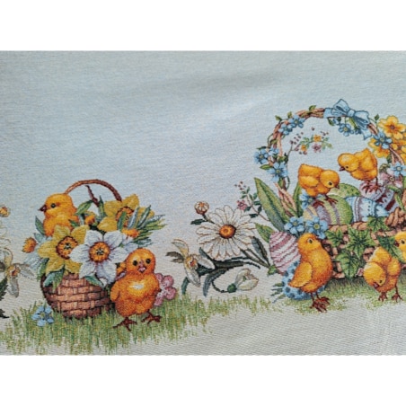 Obrus Wielkanocny 140X210 Cm Na Stół Ozdobny Dekoracyjny Kurczaczki