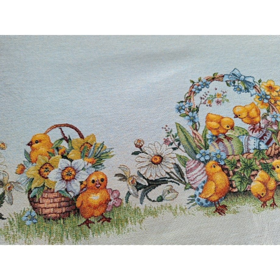 Obrus Wielkanocny 140X210 Cm Na Stół Ozdobny Dekoracyjny Kurczaczki