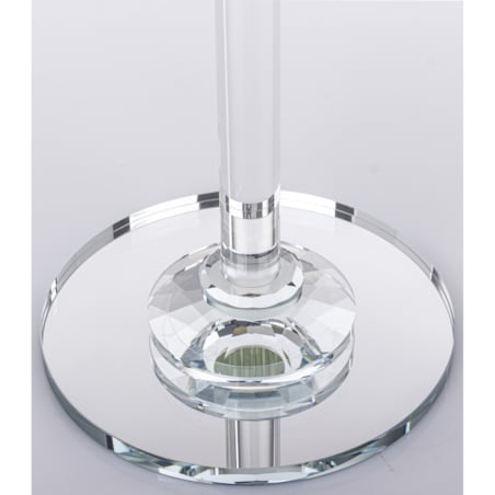 Świecznik szklany na 1 świecę z kloszem 74x14x14 cm RURKA medium transparentny