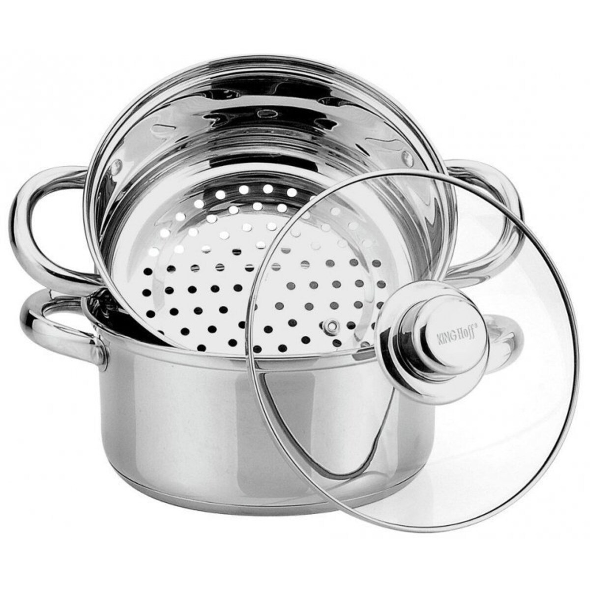 Garnek Na Parę Kinghoff 3 Elem. 24Cm Kh-3318