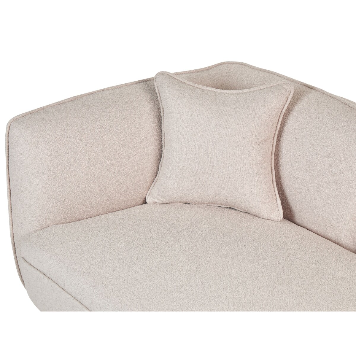 Szezlong boucle lewostronny beżowy CHEVANNES