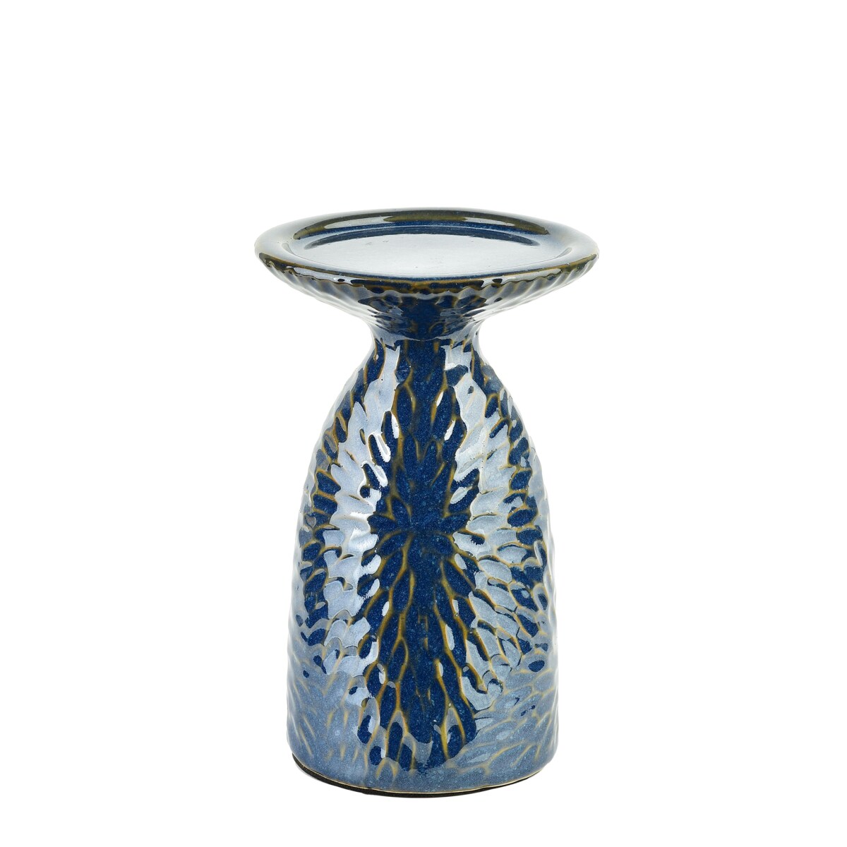 YARINE BLUE Świecznik 10,5x8,5x16,5cm