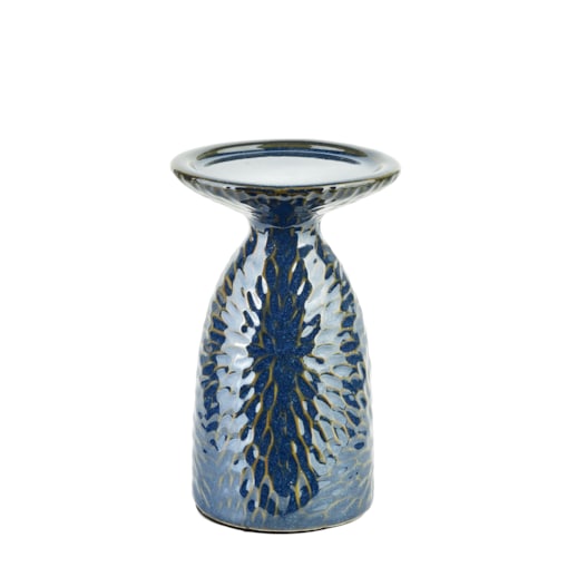 YARINE BLUE Świecznik 10,5x8,5x16,5cm