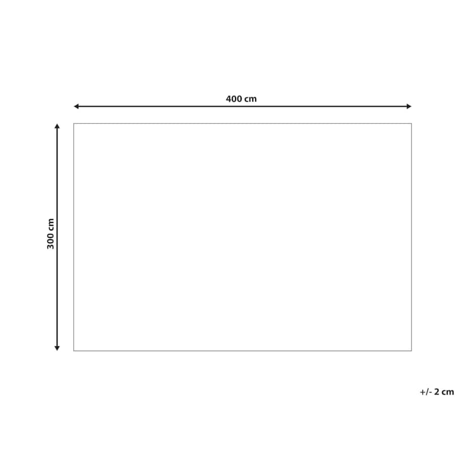 Dywan bawełniany 300 x 400 cm złamana biel z żółtym PERAI