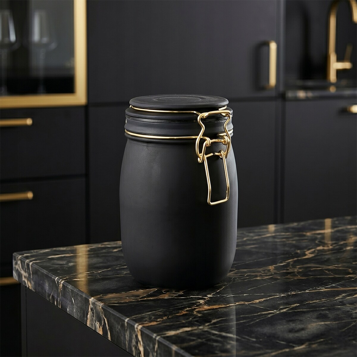 POJEMNIK NA PRZYPRAWY KAWĘ HERBATĘ ŻYWNOŚĆ 1L SŁOIK SZCZELNY CERAMICZNY