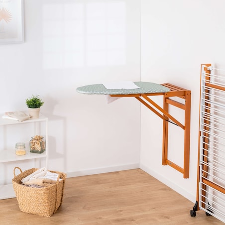 ARREDAMENTI STIROJOLLY Deska do prasowania do zawieszenia na ścianę - 108 x 40 cm, Brązowy