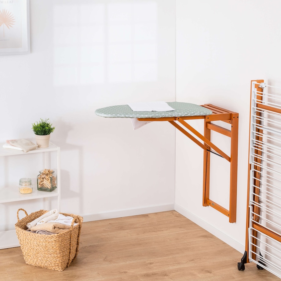 ARREDAMENTI STIROJOLLY Deska do prasowania do zawieszenia na ścianę - 108 x 40 cm, Brązowy