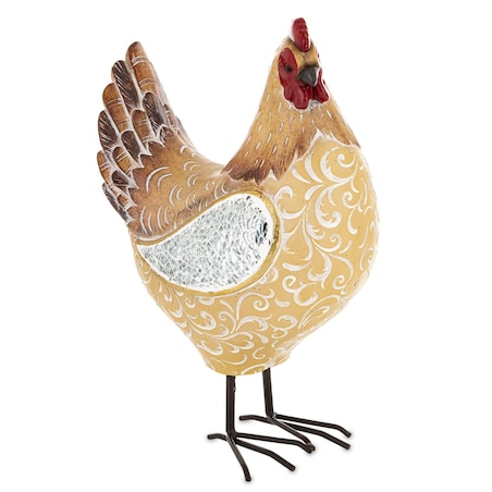 Dekoracja - brązowa kura 26x12x16 cm TOA duża