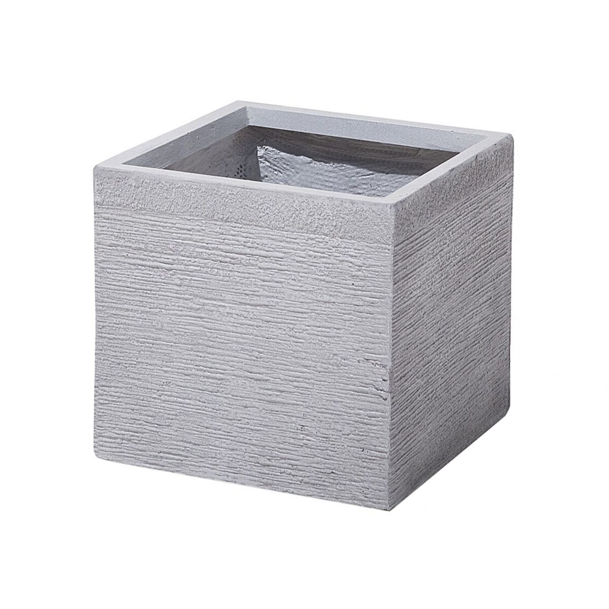 Doniczka kwadratowa 30 x 30 x 28 cm biała PAROS