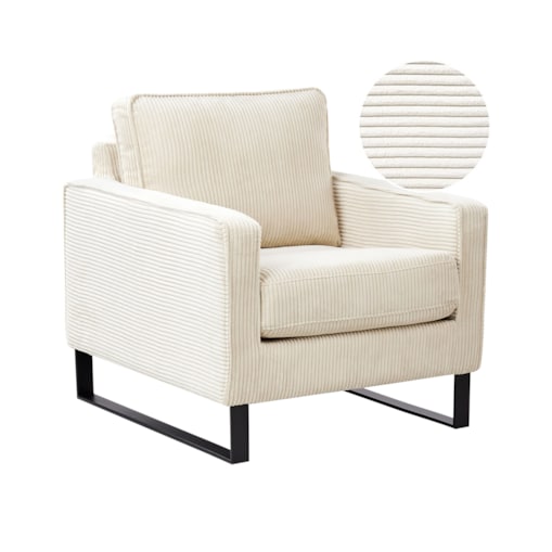 Fotel VIND Sztruks Jasnobeżowy