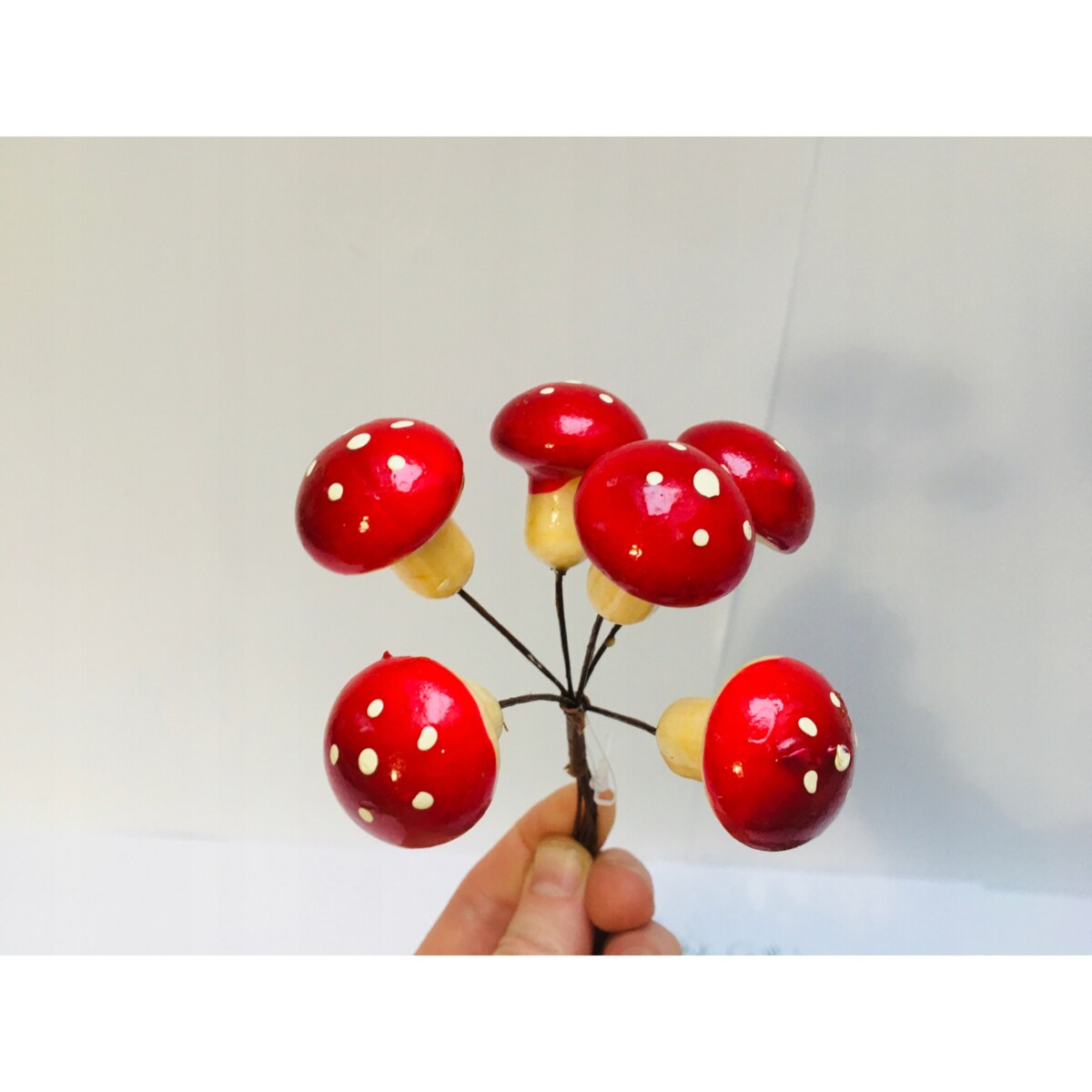 GRZYBKI DO DEKORACJI 6x na piku do wianka stroika święta wigilia stroik