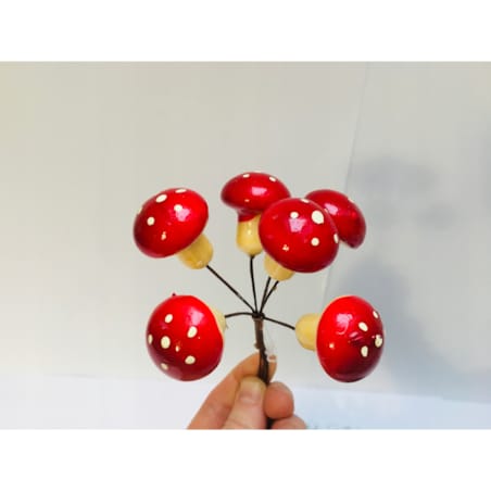 GRZYBKI DO DEKORACJI 6x na piku do wianka stroika święta wigilia stroik