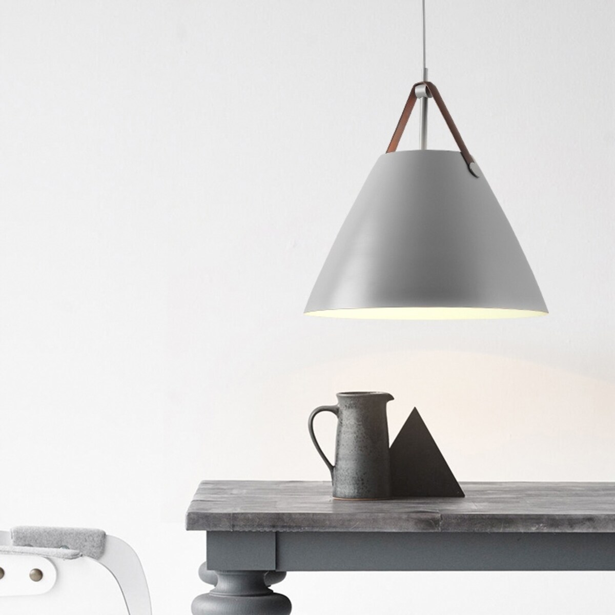 Lampa Wisząca Duża Nowoczesna Buffo E27 Szara