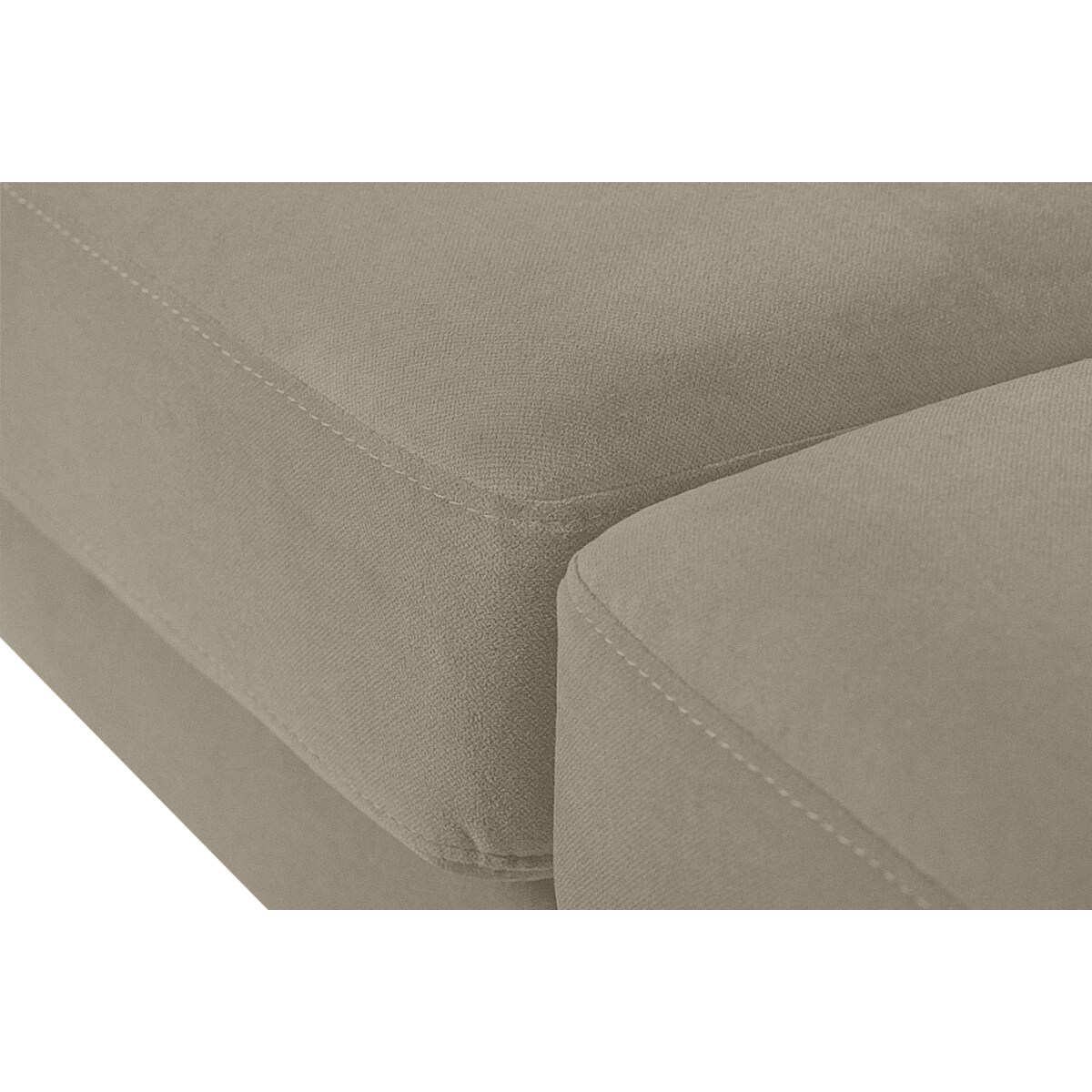 KONSIMO TAGIO Narożnik skandynawski beżowy z pufą/ otomaną, prawy