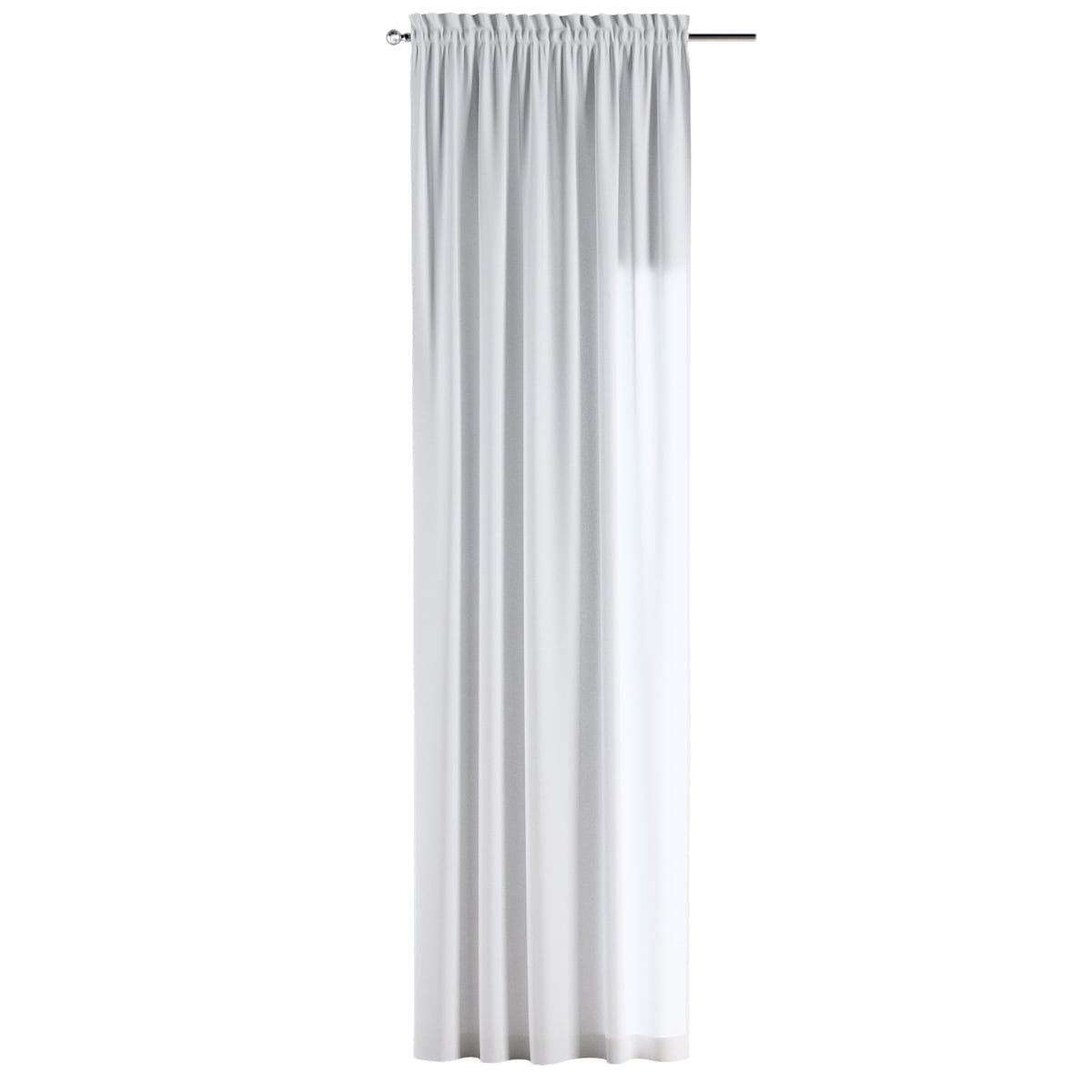 Zasłona na kanale z grzywką 1 szt. 130x245 biały