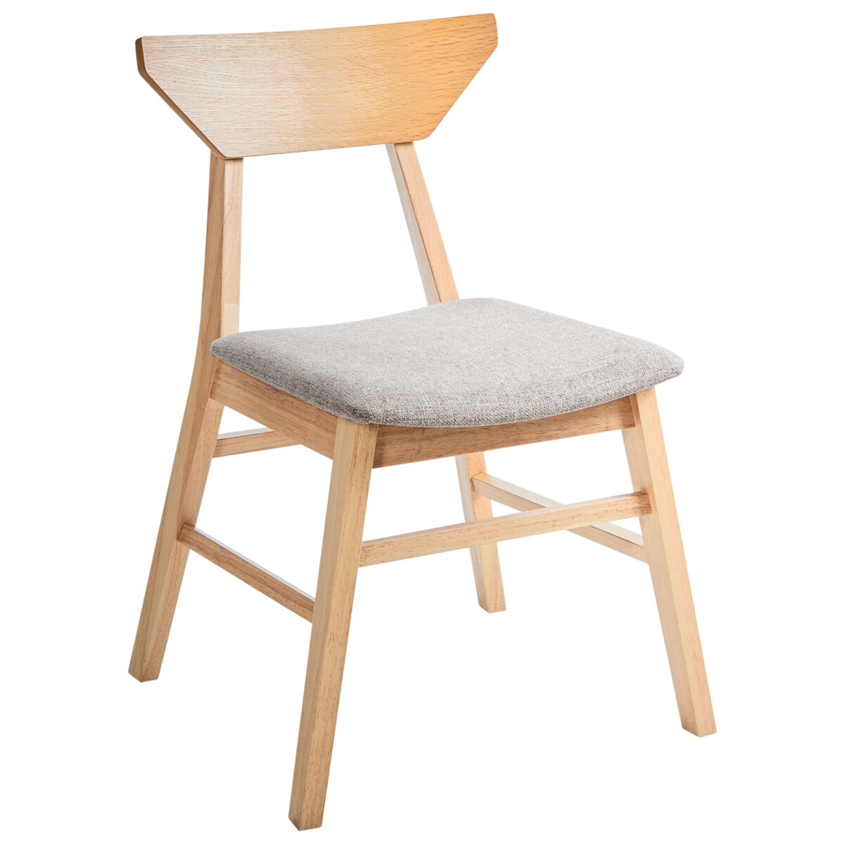 Zestaw 2 krzeseł do jadalni HOPKINS Drewno Jasny brąz/ beżowoszary