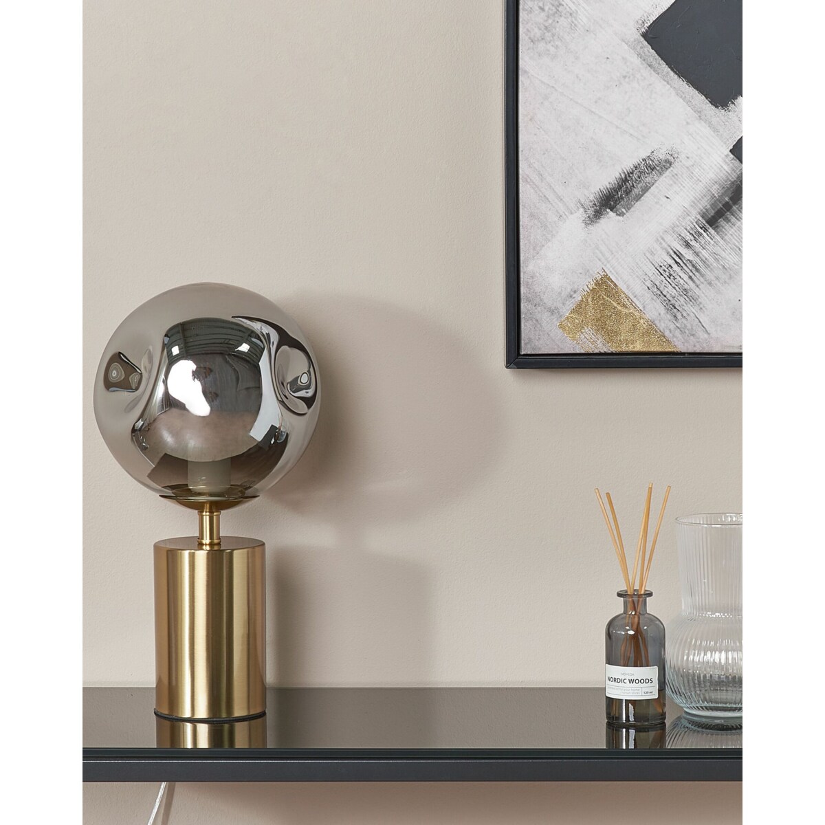 Lampa stołowa metalowa mosiężna BOYD