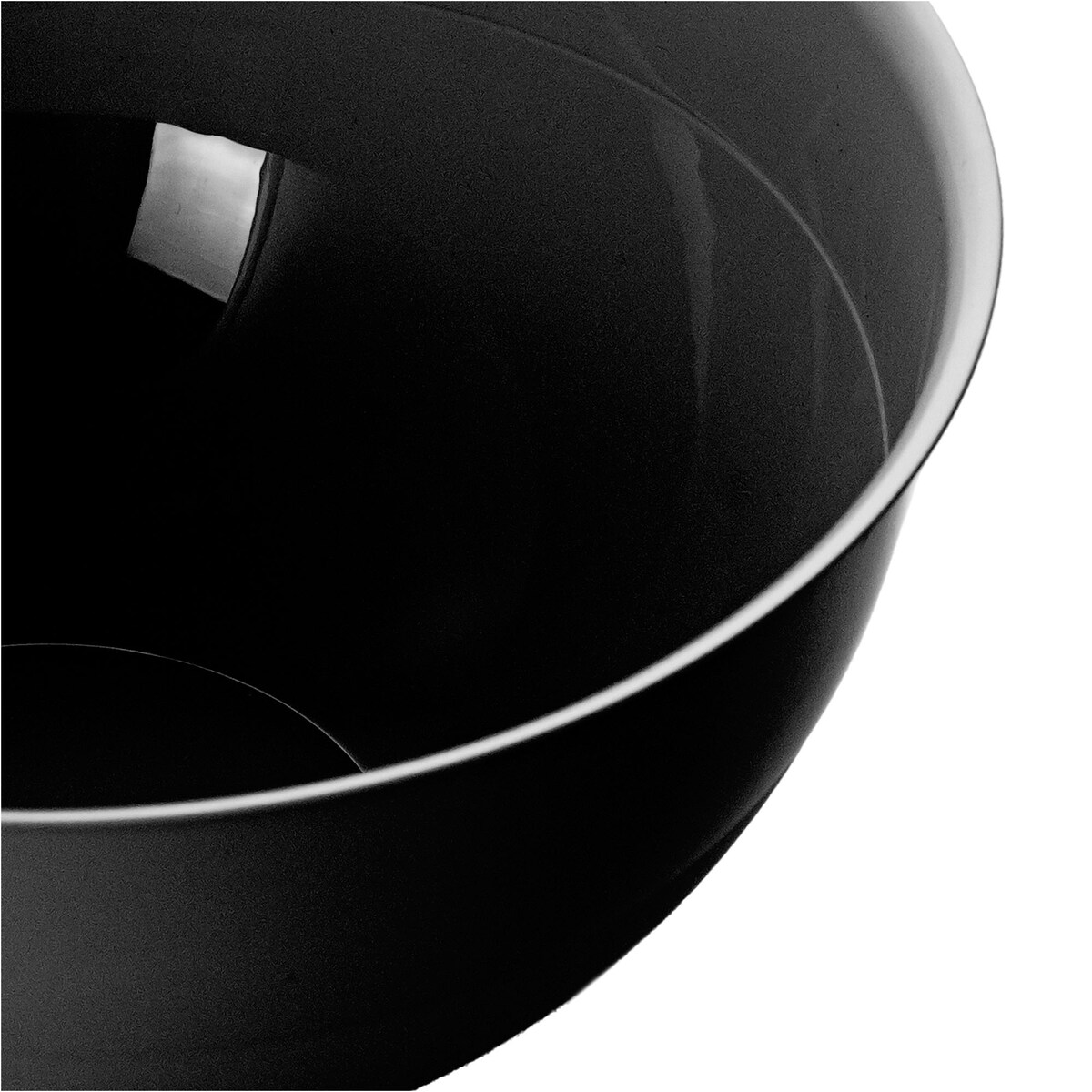 Miska Plastikowa Okrągła Kuchenna Zestaw Misek 3 Szt. Misa Czarna