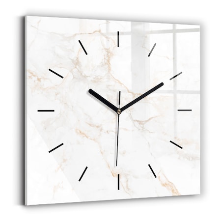 Zegar ścienny Kremowy Marmur, 30x30 cm
