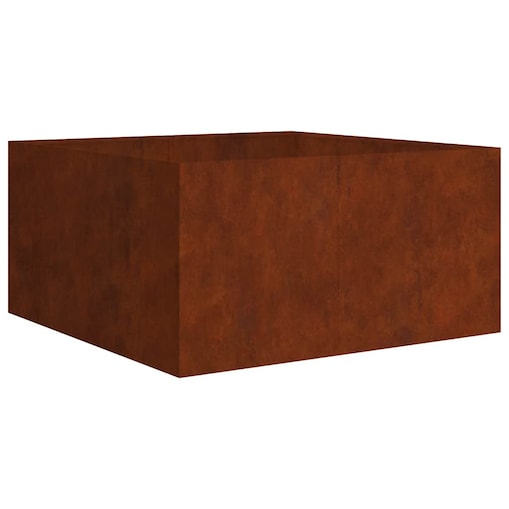 vidaXL Donica, 80x80x40 cm, stal kortenowska
