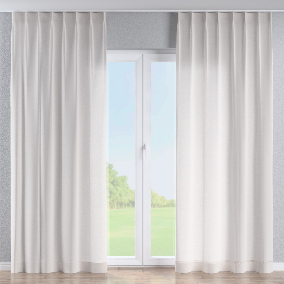 Zasłona na haczykach flex pojedynczych 130x260 beżowy melanż