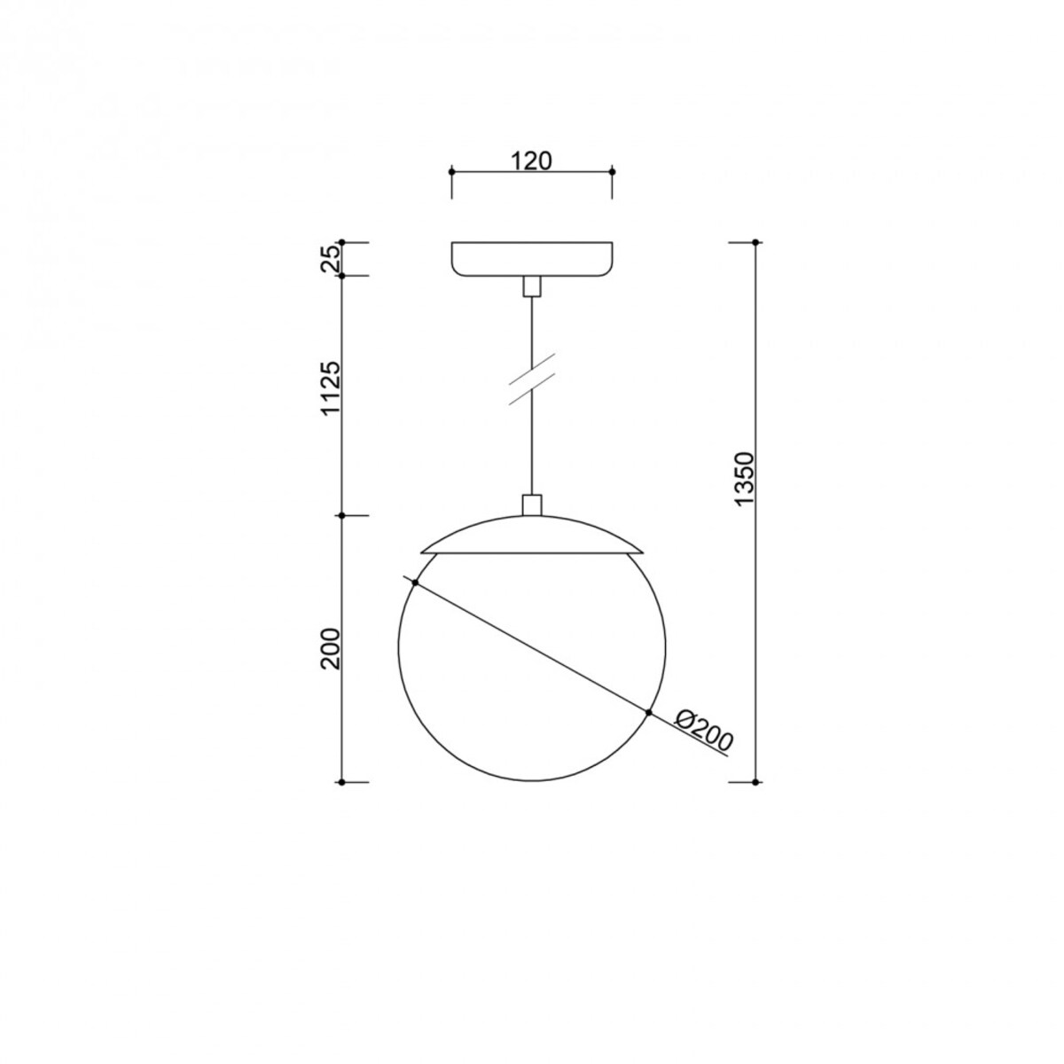 KUUL G czarna sufitowa lampa wisząca