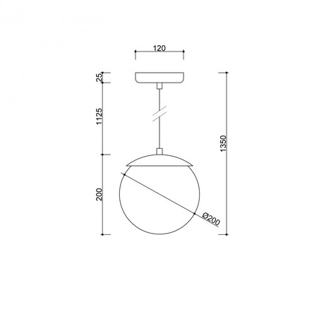 KUUL G czarna sufitowa lampa wisząca