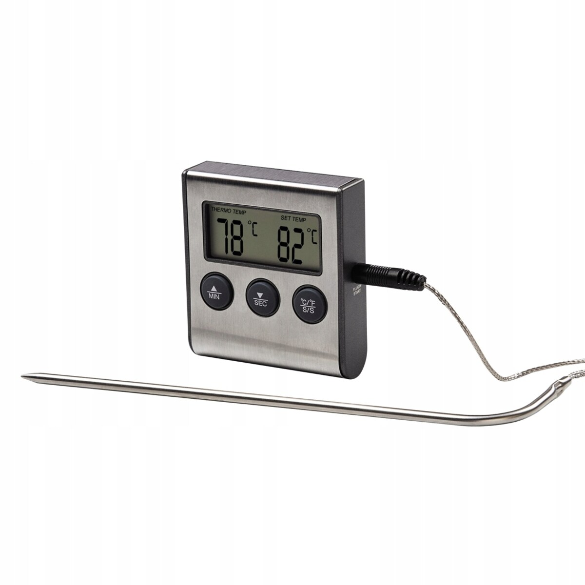 XAVAX Termometr do mięsa cyfrowy z zegarem