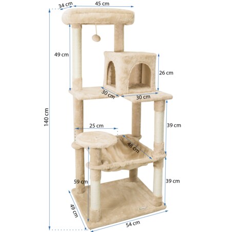 DRAPAK DLA KOTÓW Beżowy P70371