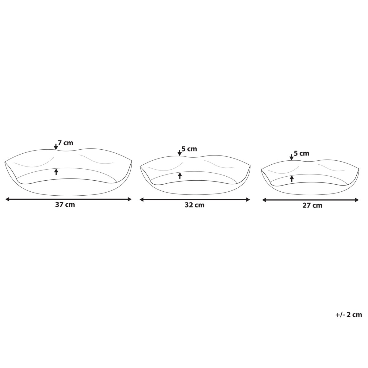 Zestaw 3 pater dekoracyjnych złoty UJUNG