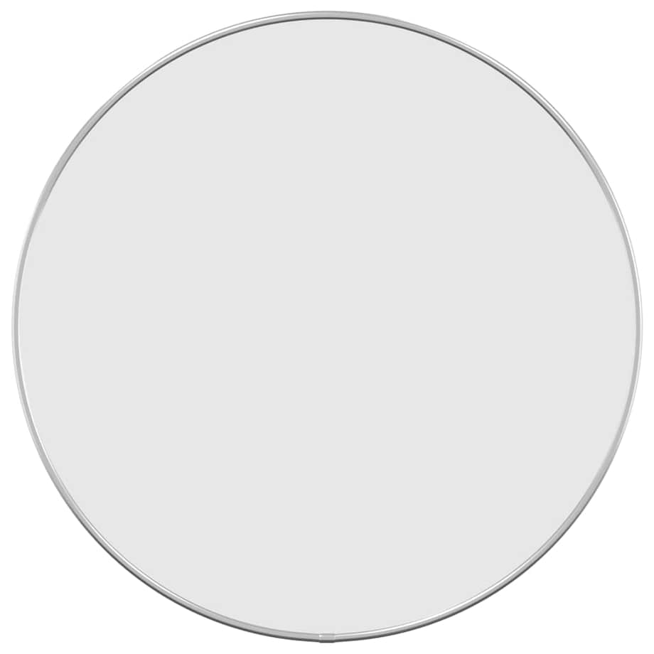 vidaXL Lustro ścienne, srebrne, Ø 50 cm, okrągłe