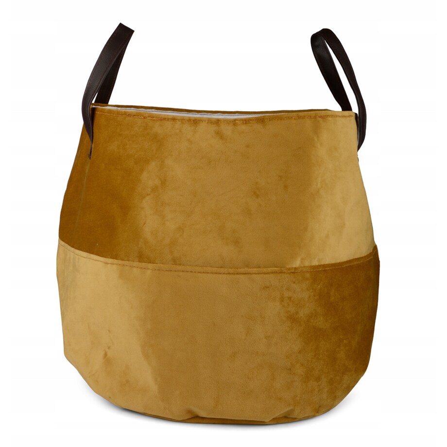 TORBA plażowa, na zakupy AKSAMITNA musztardowa