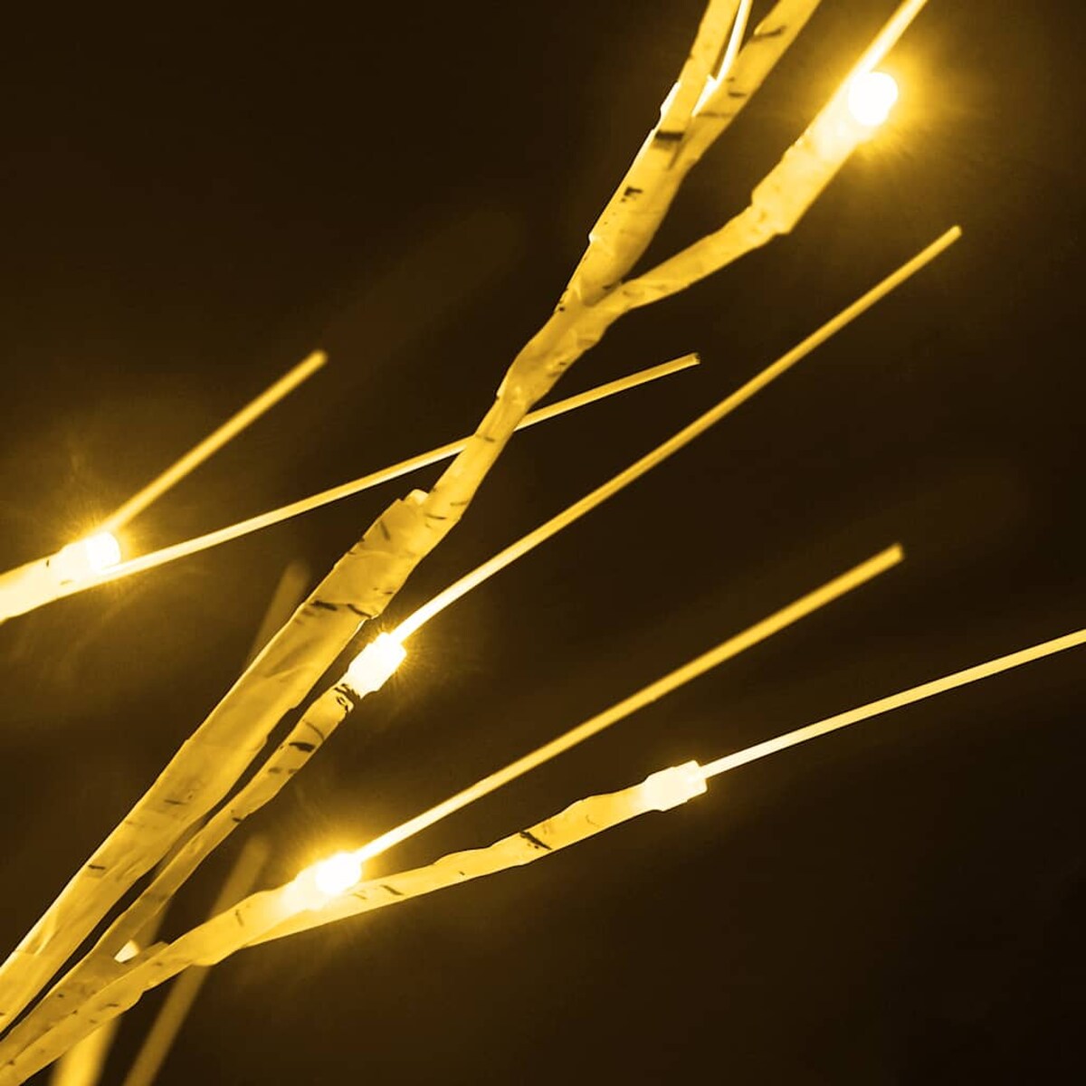 vidaXL Brzoza z oświetleniem, 48 ciepłych białych LED, 120 cm
