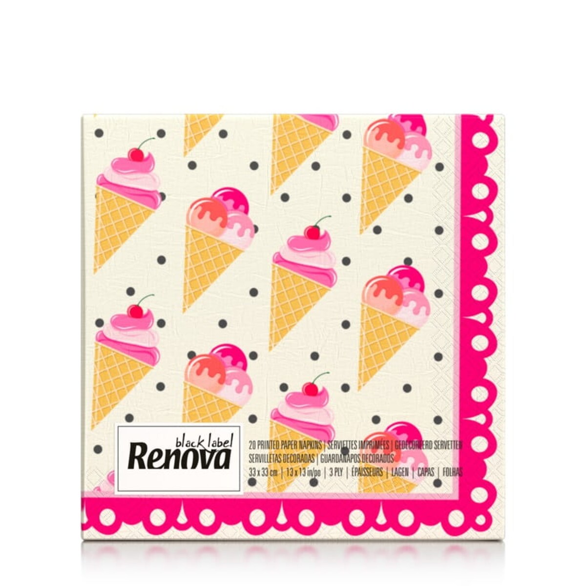 Serwetki stołowe Renova Ice Cream 20 szt