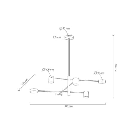 Nowoczesna lampa wisząca Piazetta MSE010100124 złota